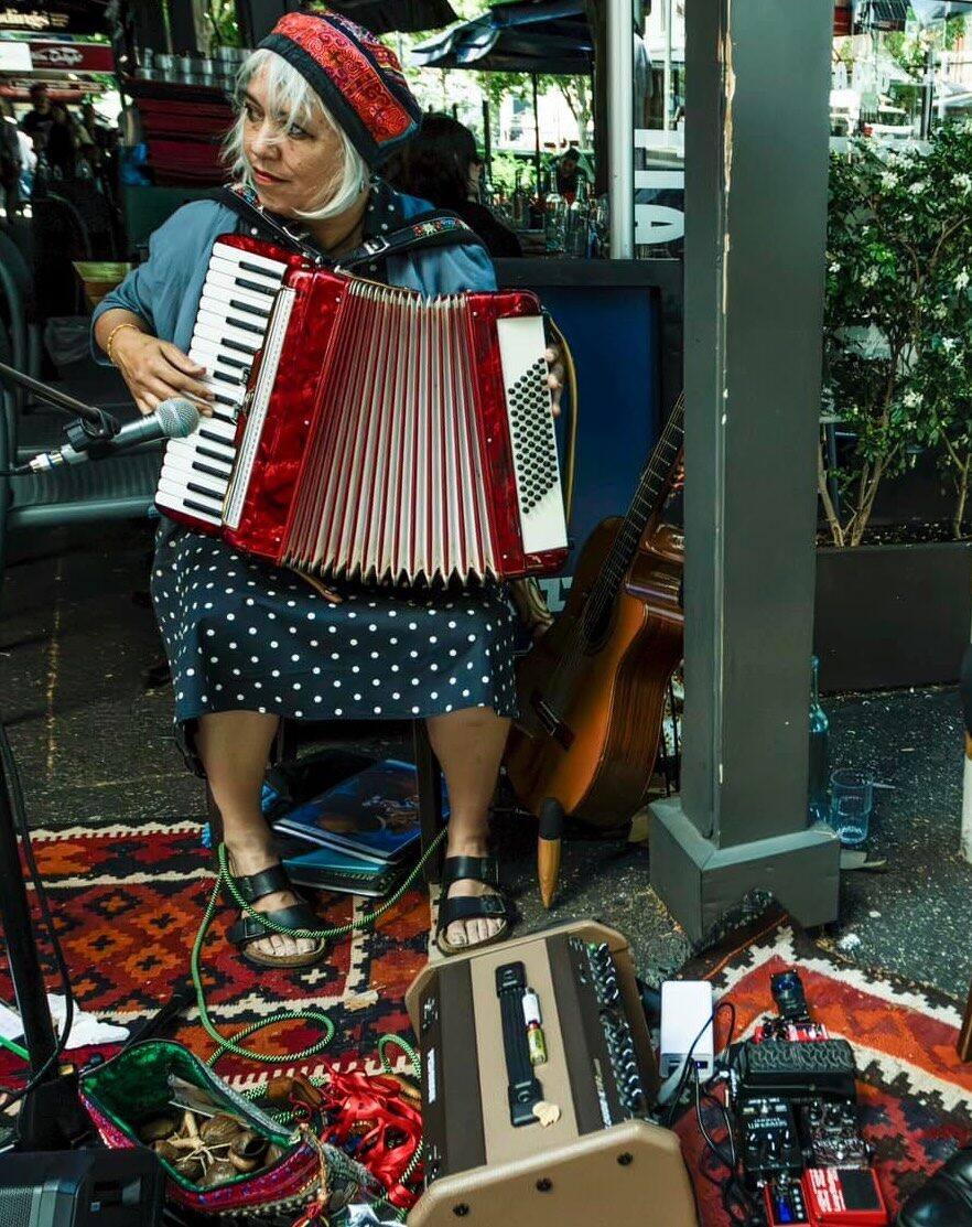 Kavisha performing music in Carlton