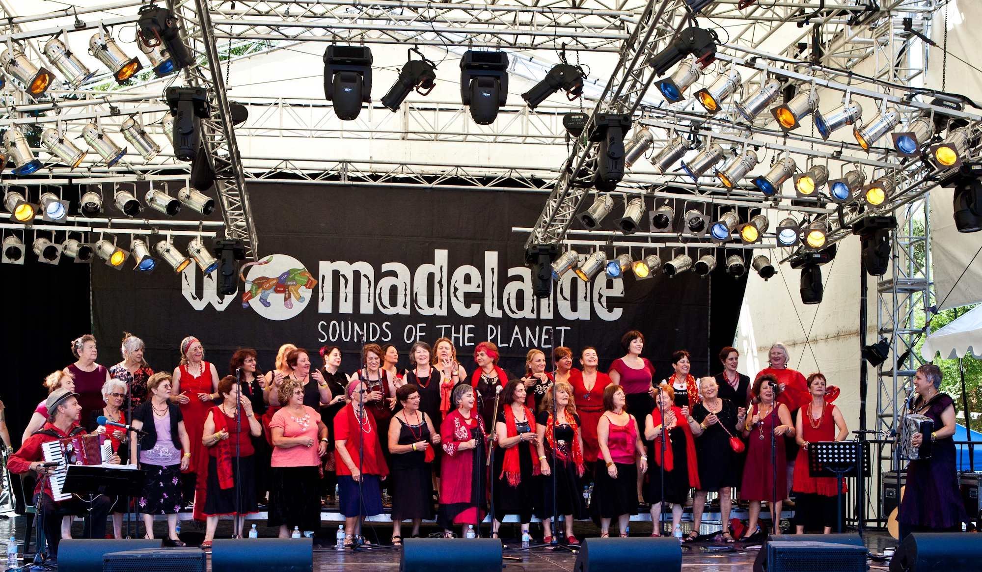 Kavisha Mazzella leading a choir performance